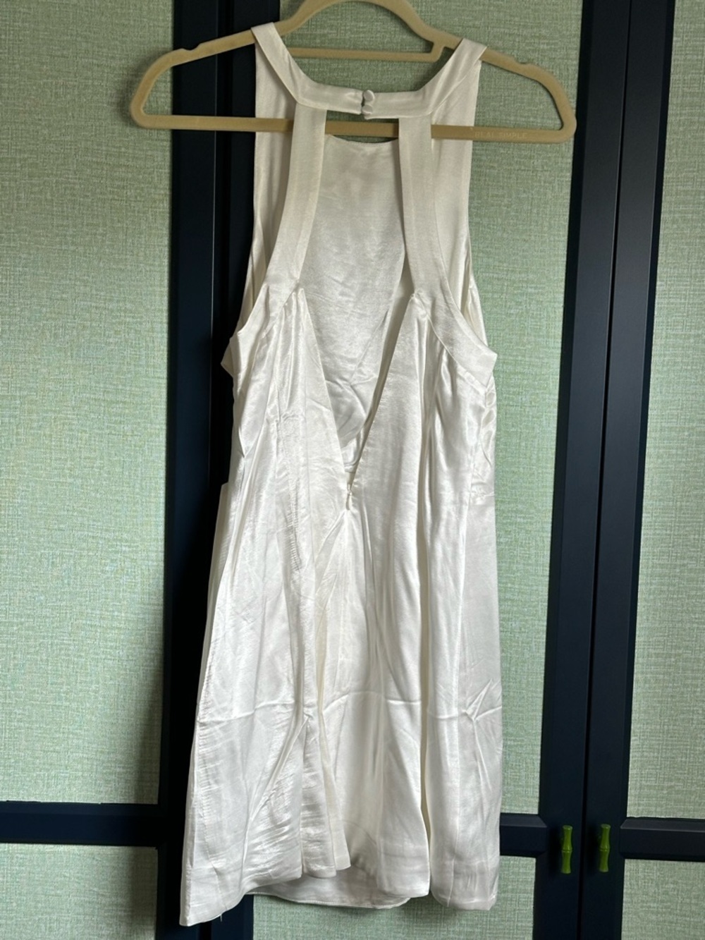For Love & Lemons Lucy Satin Backless Cut Out Mini Dress in White, NWT, Size L - Picture 6 of 11